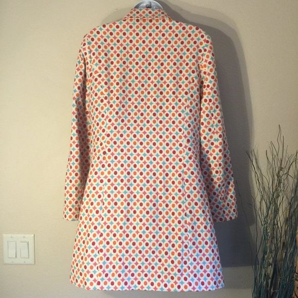 Red Herring London Linen Cotton Spring Coat Size 12 EU US 8 - Picture 2 of 16